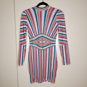 Fashion Nova Rhinstone Bling Graphics Dress